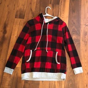 Red and Black Buffalo Plaid Sweatshit